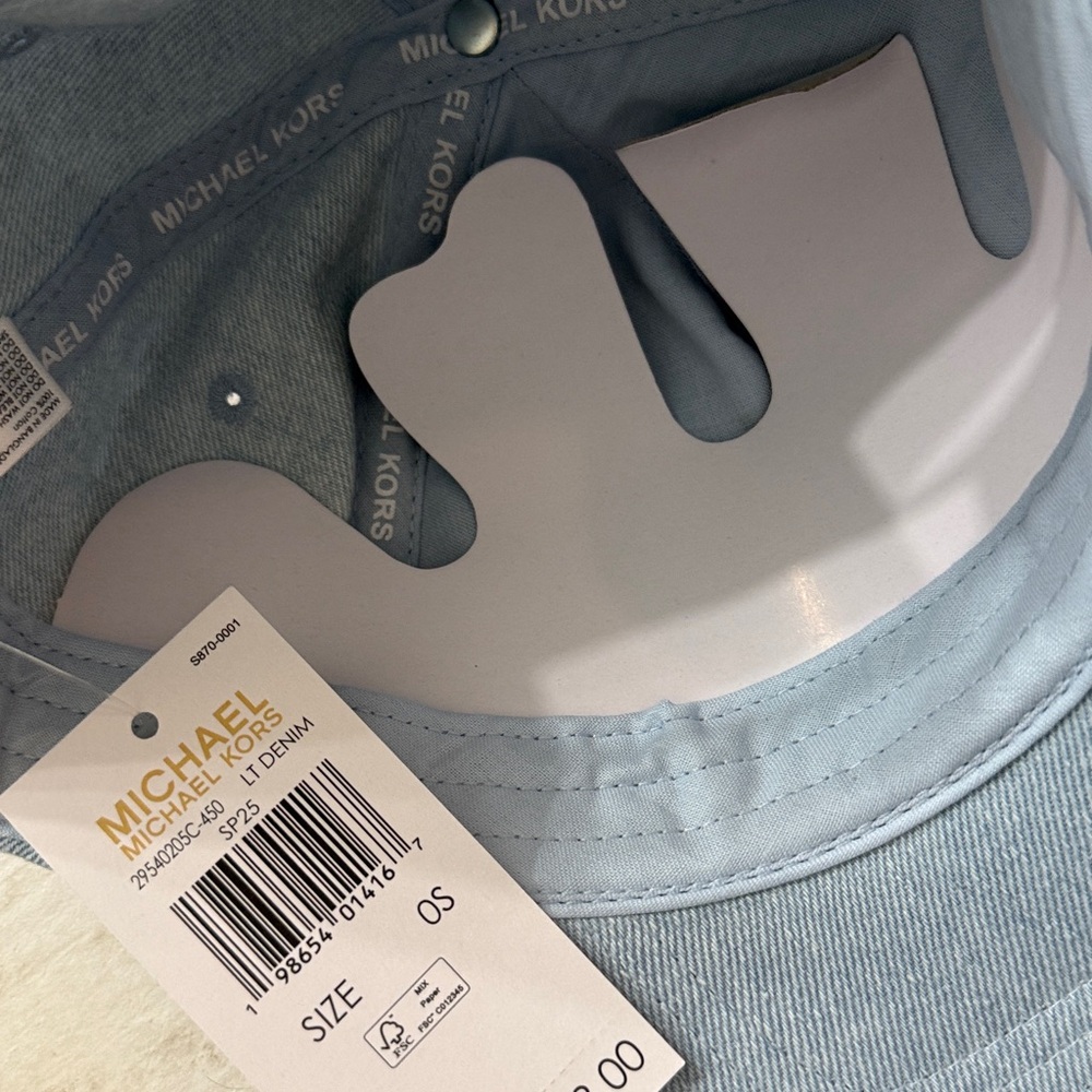 Michael Kors Light Blue denim .. MK embroidery logo
Silver snap back - Picture 5 of 5